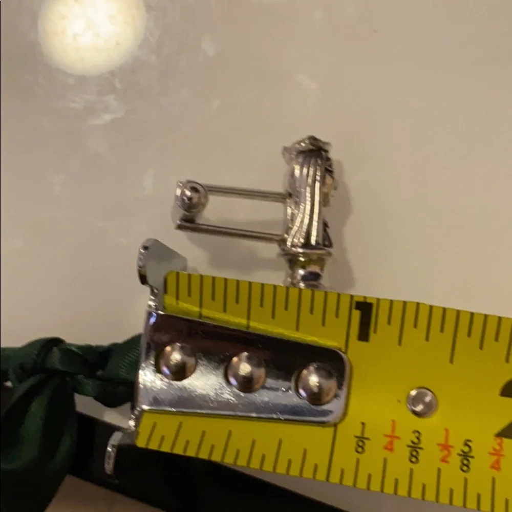 Shields silver cuff links &‎ matching tie clip